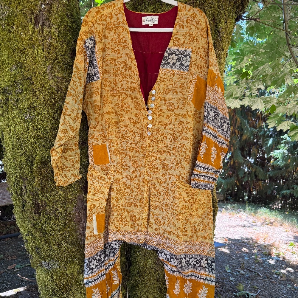 Kantha Bae Long Sleeve Cotton Romper